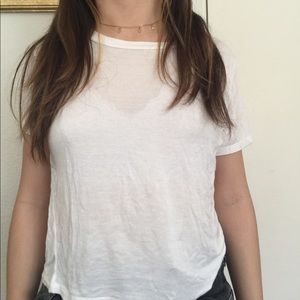 white tee